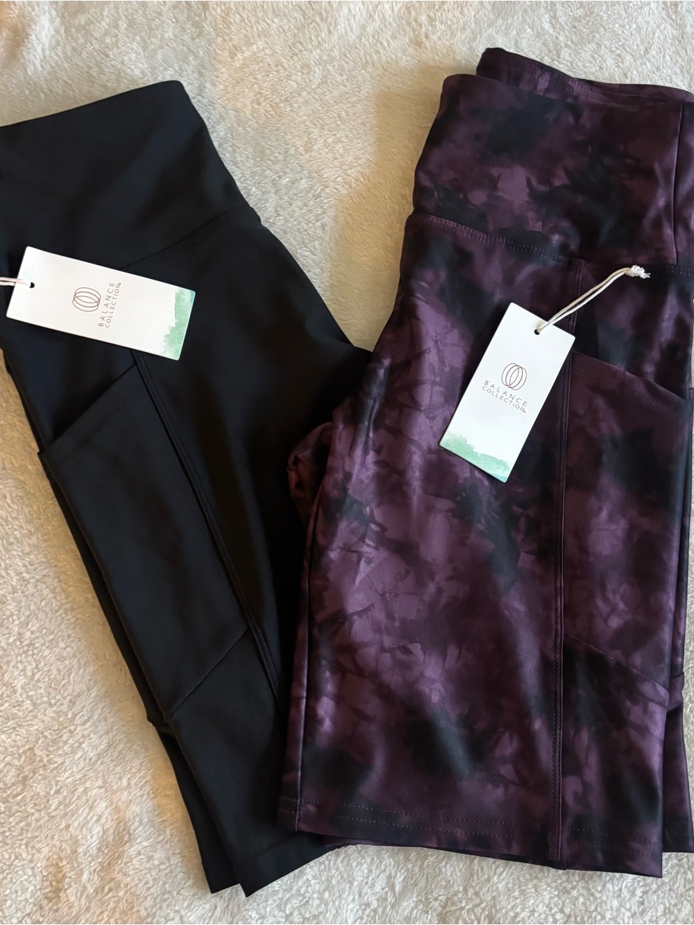Balance Collection Black and Plum Tie-Dye Women’s Shorts